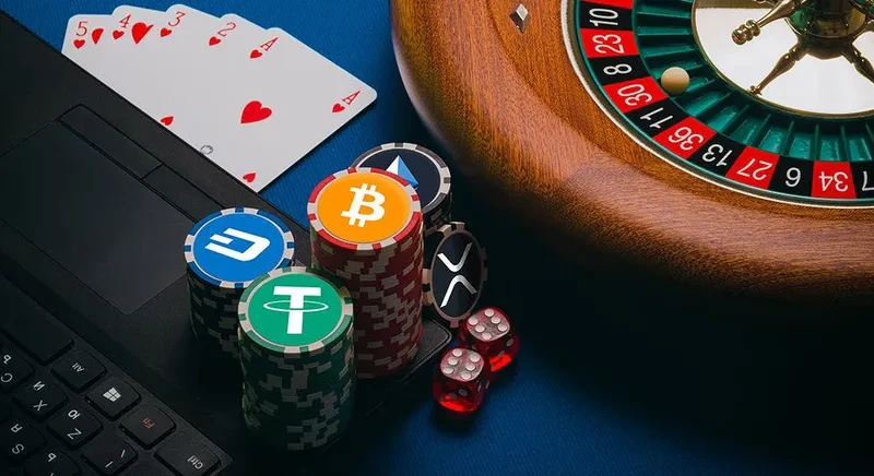 illustration cryptomonnaie casino en ligne