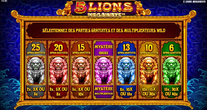 choice 5 lions megaways