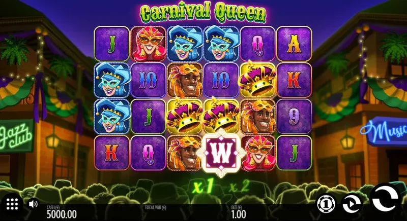 interface jeu carnival queen