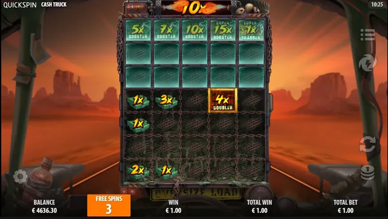 multiplicateurs bonus slot cash truck quickspin