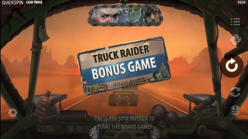 free spins bonus slot cash truck quickspin