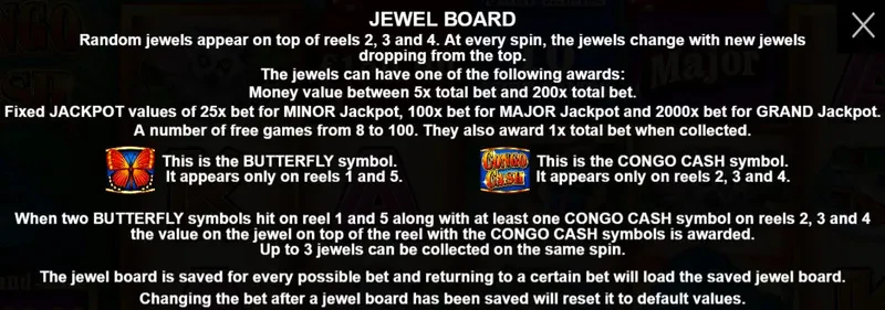 jewel board congo cash