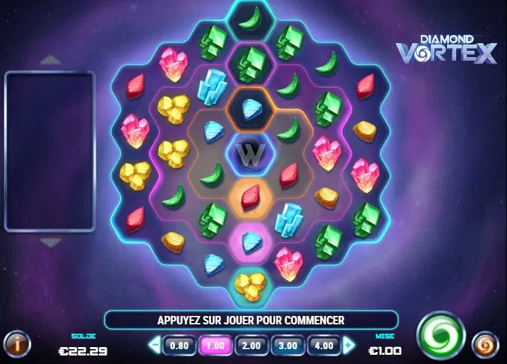 interface jeu diamond vortex