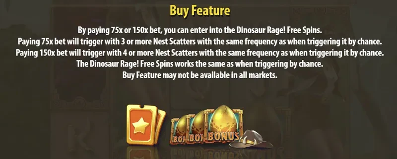 bonus buy dinosaur rage