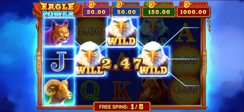 bonus free spins eagle power