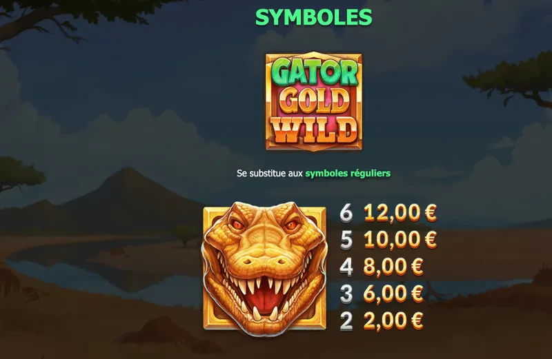 Gator wild + symbole