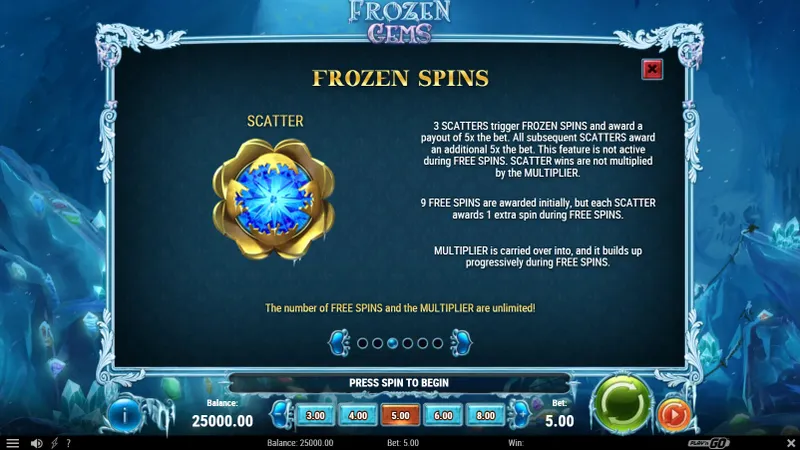 bonus frozen gems