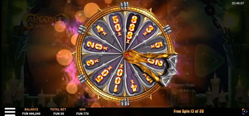 Gargoyle Infinity Reels wheel