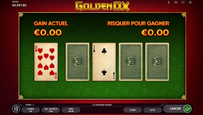 gamble bonus gain de la slot golden ox endorphina