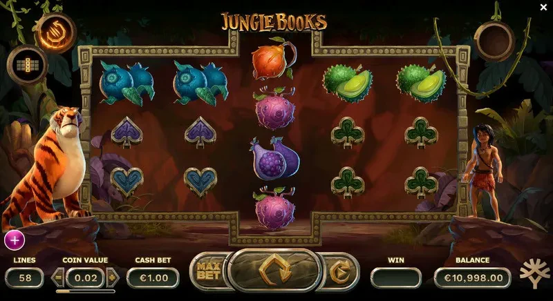 interface jeu jungle books