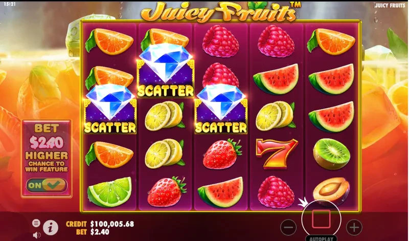 scatter juicy fruits