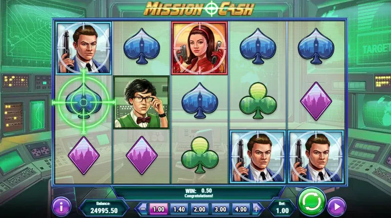 interface jeu mission cash