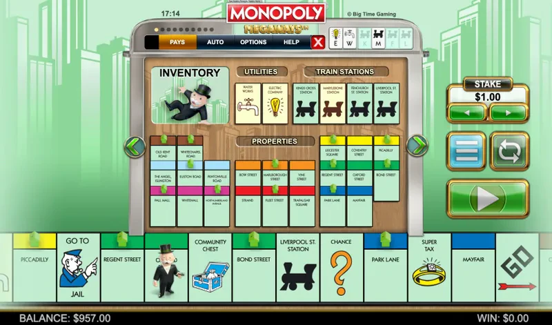 map monopoly megaways