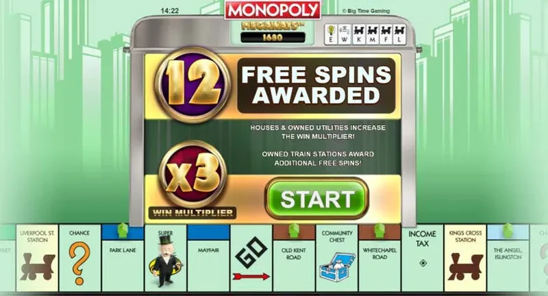 free spins monopoly megaways