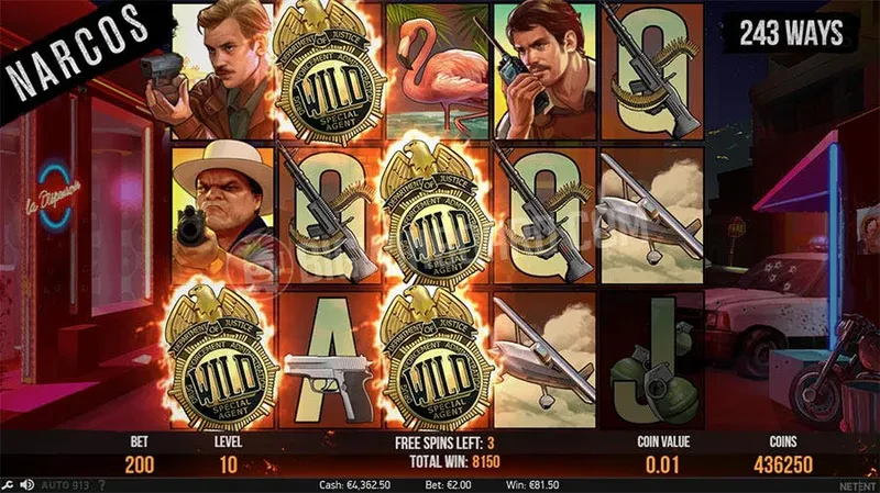 free spins narcos