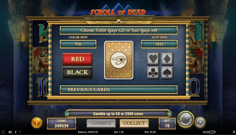 gamble feature scroll of dead