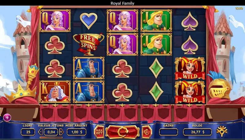 interface jeu the royal family