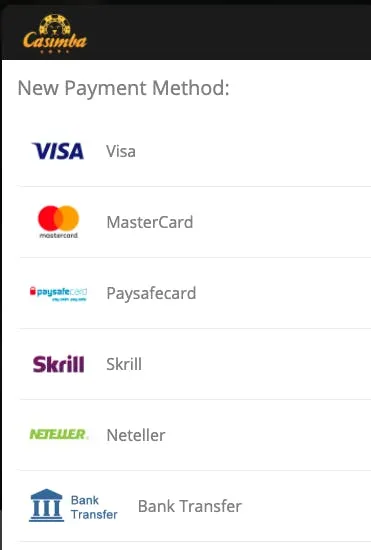 payment method casimba