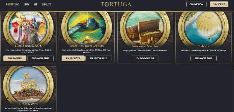 promotions tortuga