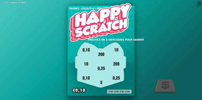 Happy Scratch est le ticket à gratter avec le meilleur RTP