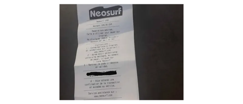 ticket neosurf