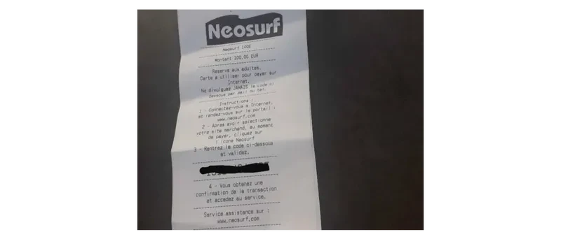 neosurf ticket