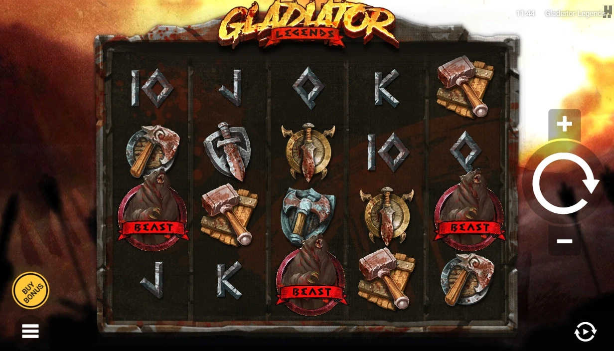 jeu de base de la slot gladiator legends hacksaw gaming