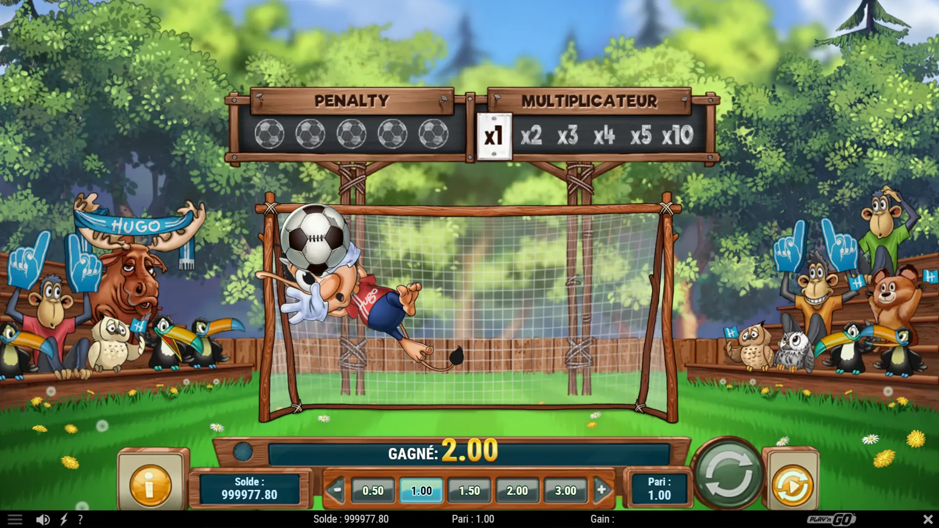 The penalty shootout feature in Hugo Goal