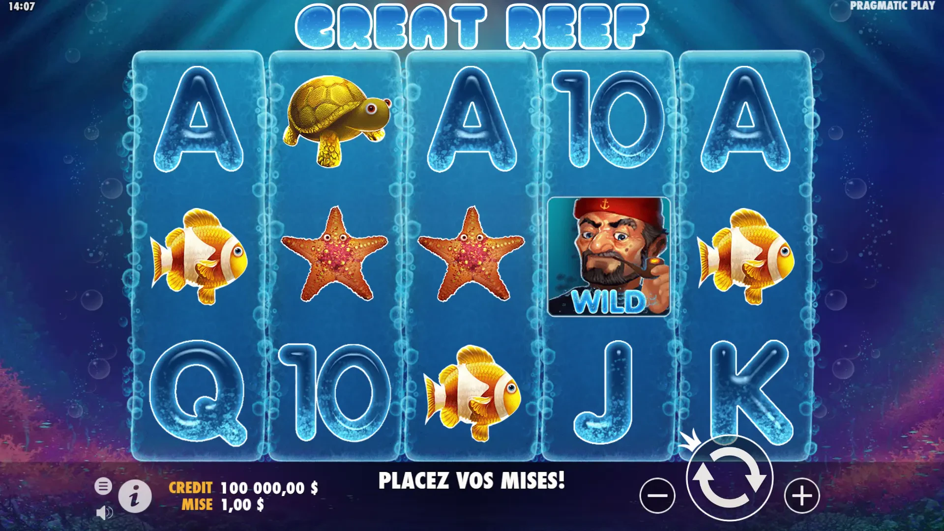 The Great Reef slot machine by Pragmatic Play