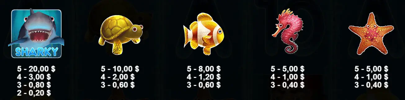 The high value symbols in Great Reef