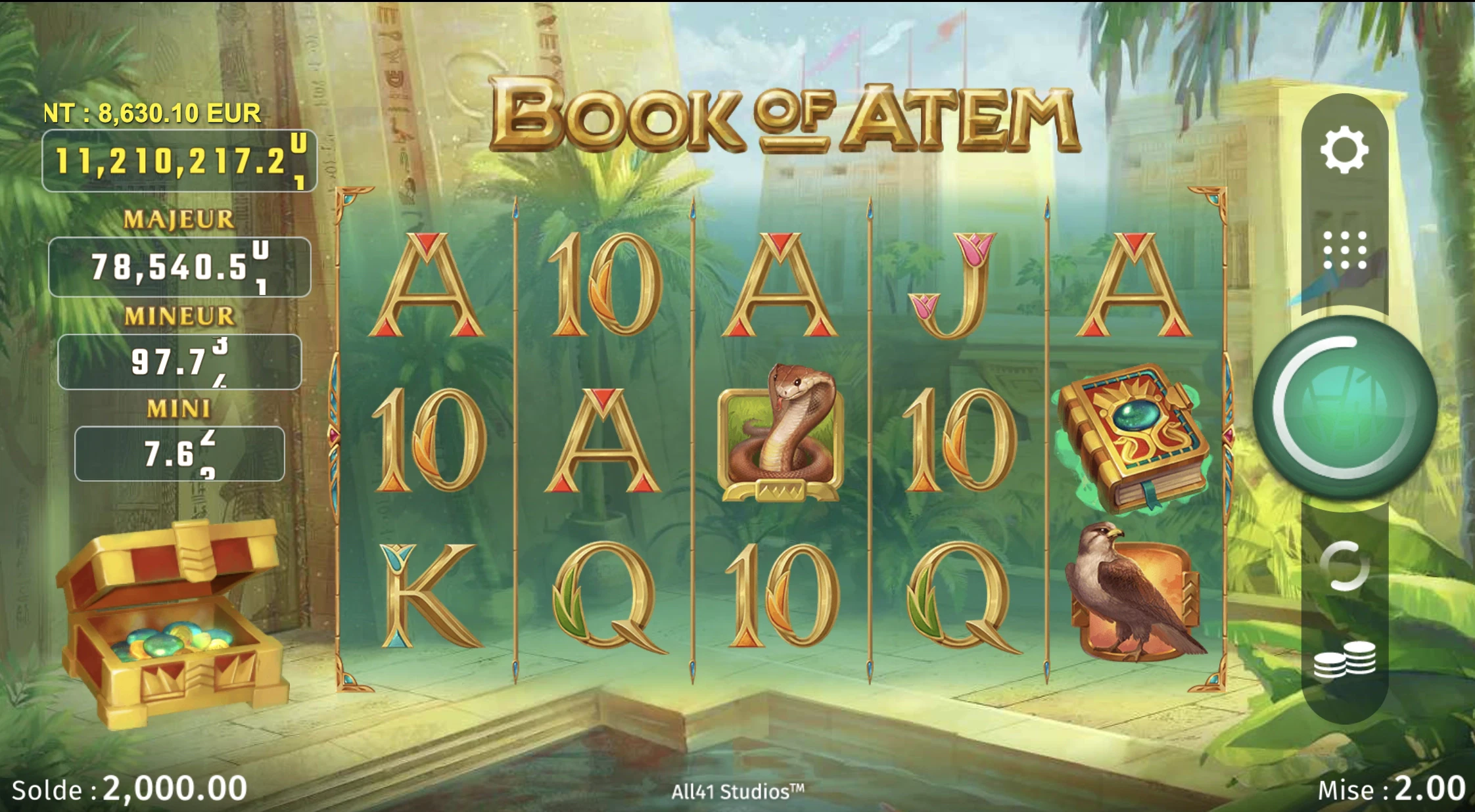 Book of Atem wowpot est une machine a sous sur laquelle vous pourrez gagner jusqu’à 12 millions d’euros si la chance est de votre côté