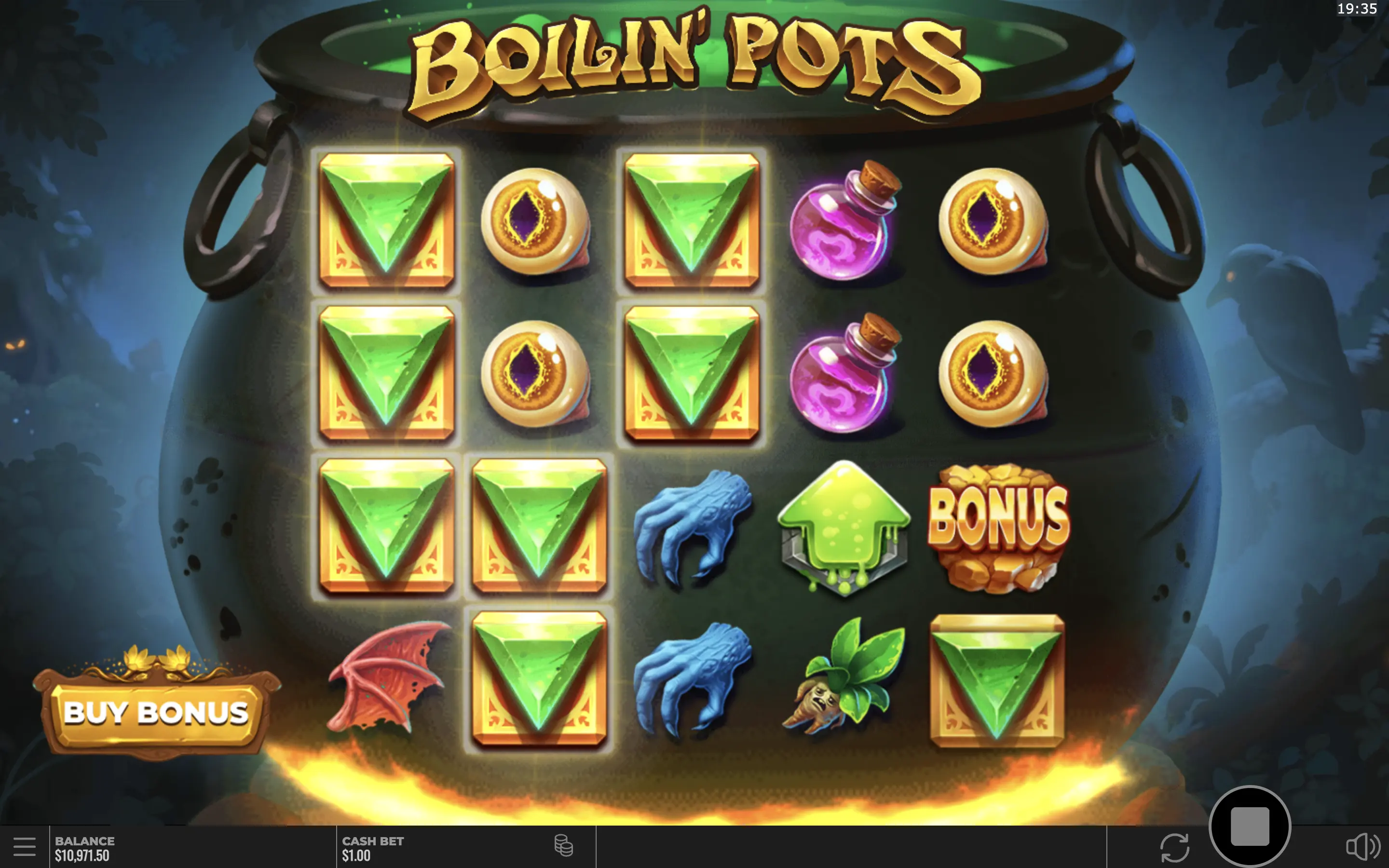 La grille de jeu de Boilin' Pots peut s'agrandir