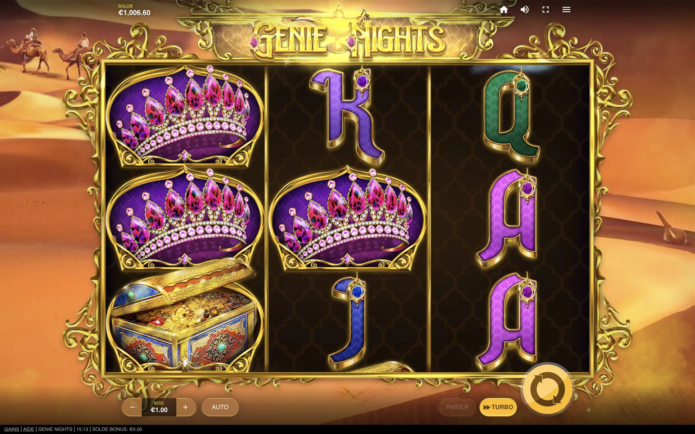 The Genie Nights slot machine by Red Tiger