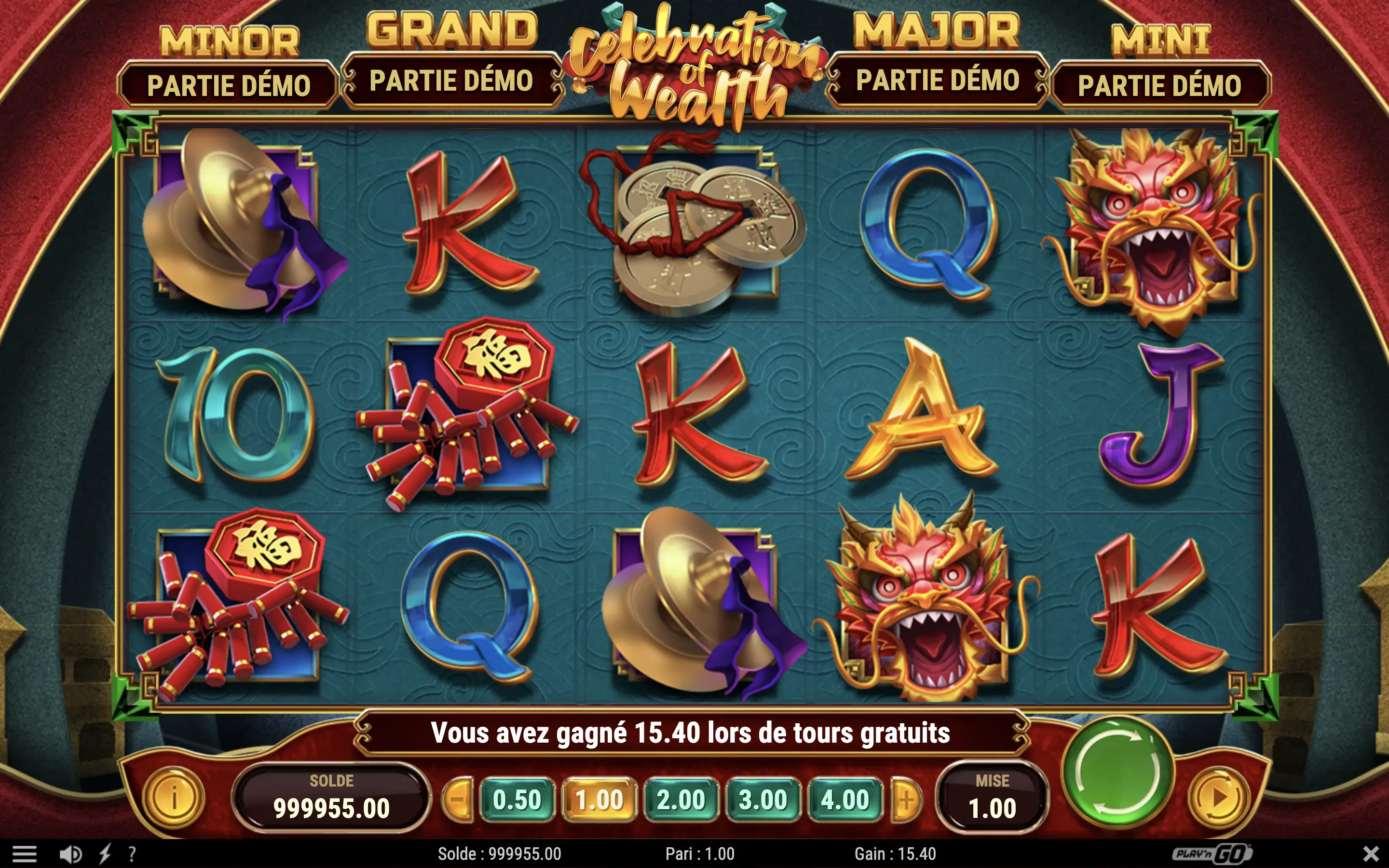 The Celebration of Wealth slot machine by Play'n GO