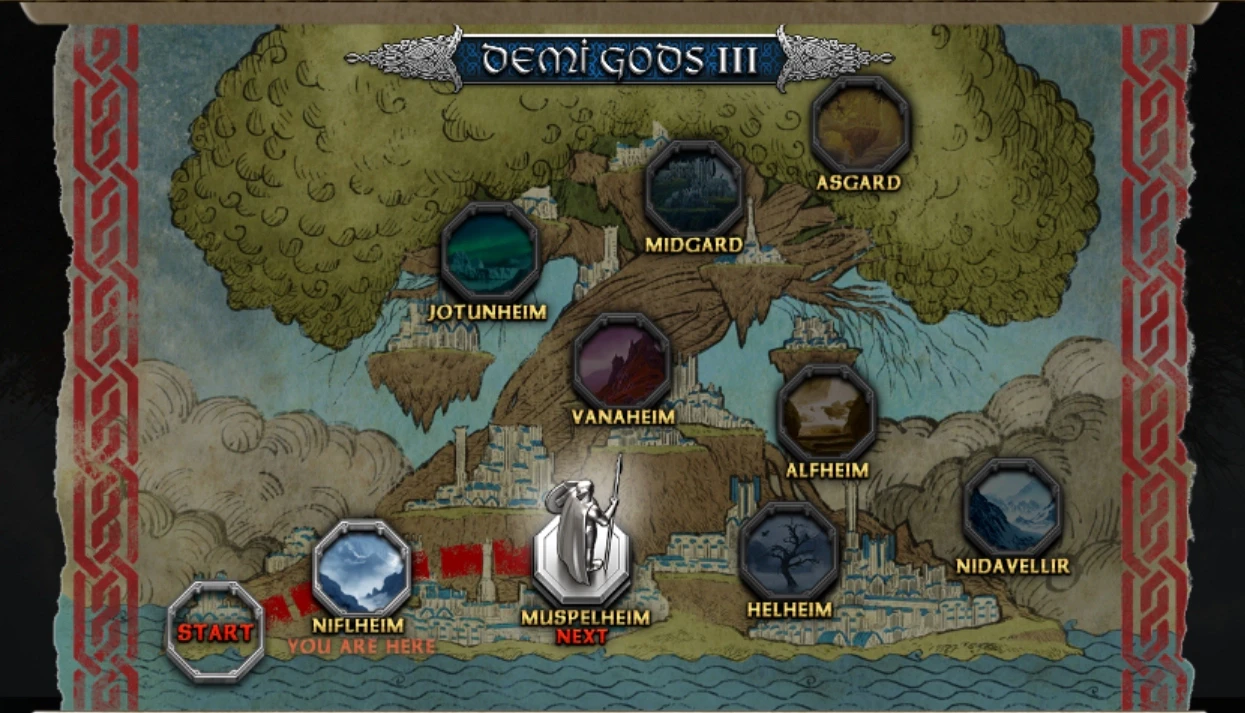 la carte des différents bonus de demi gods III spinomenal
