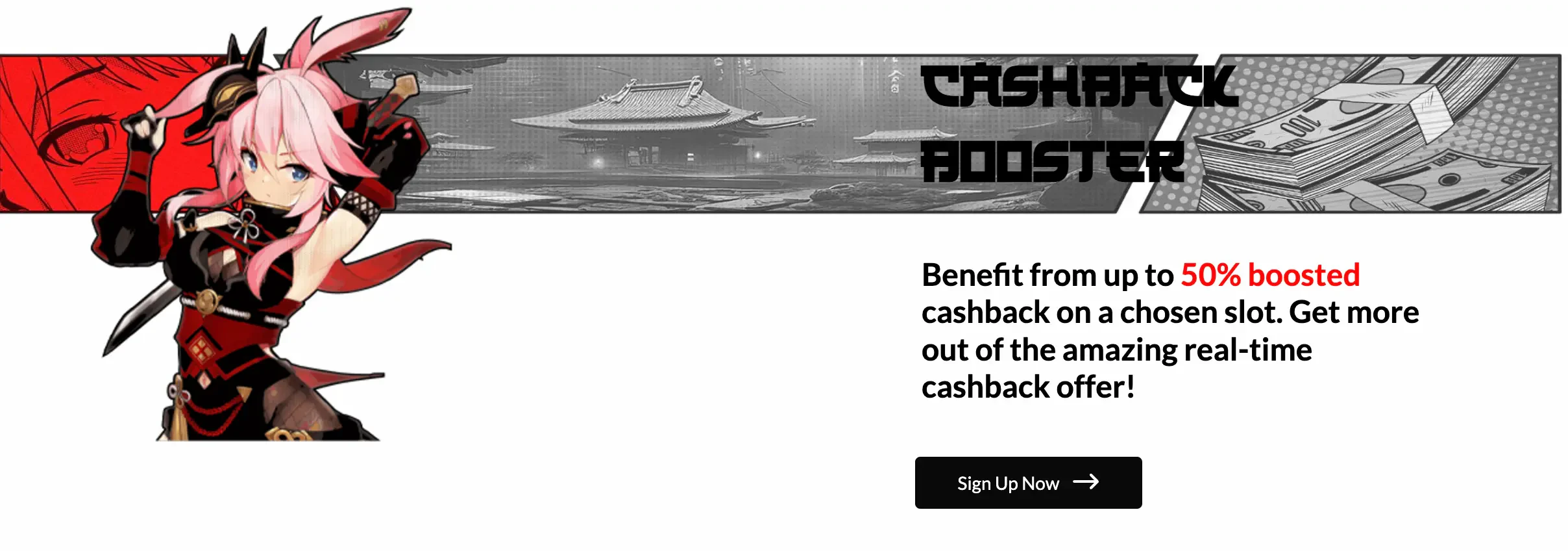 La promotion Cashback Booster de Manga Casino