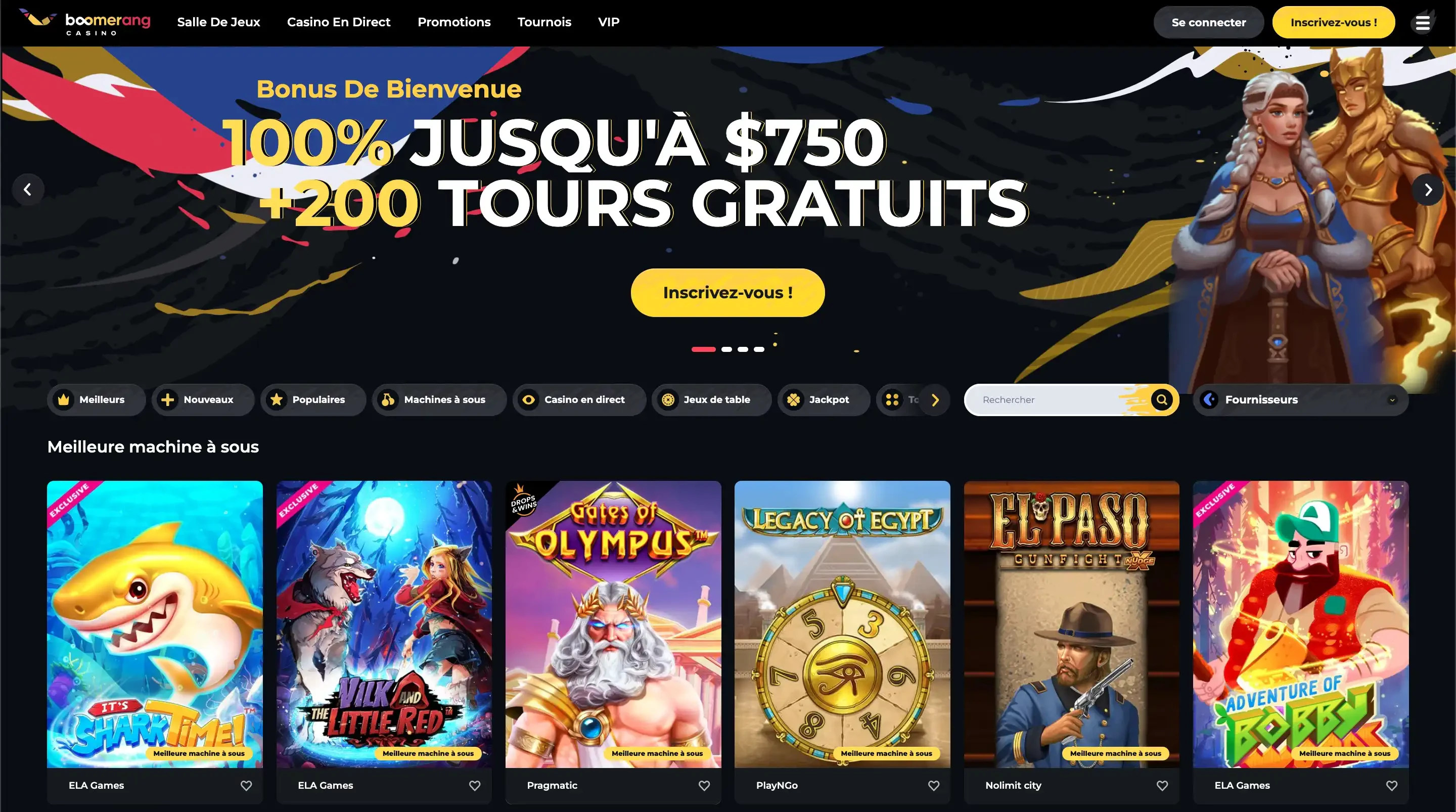 boomerang casino page d'accueil