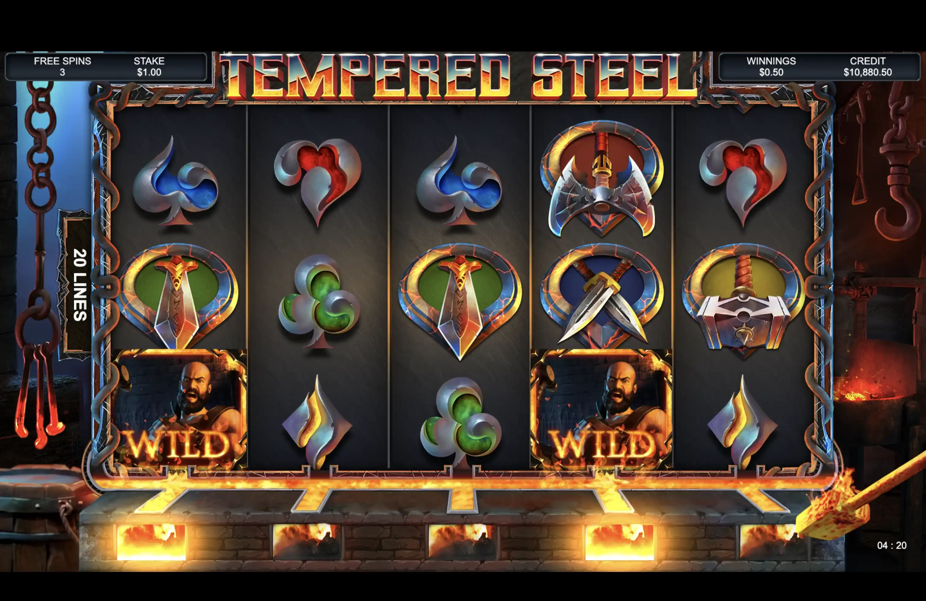 Explication de la fonctionnalité numéro 1 durant les parties bonus sur la machine à sous Tempered Steel du provider Bulletproof Games en collaboration avec Yggdrasil Gaming