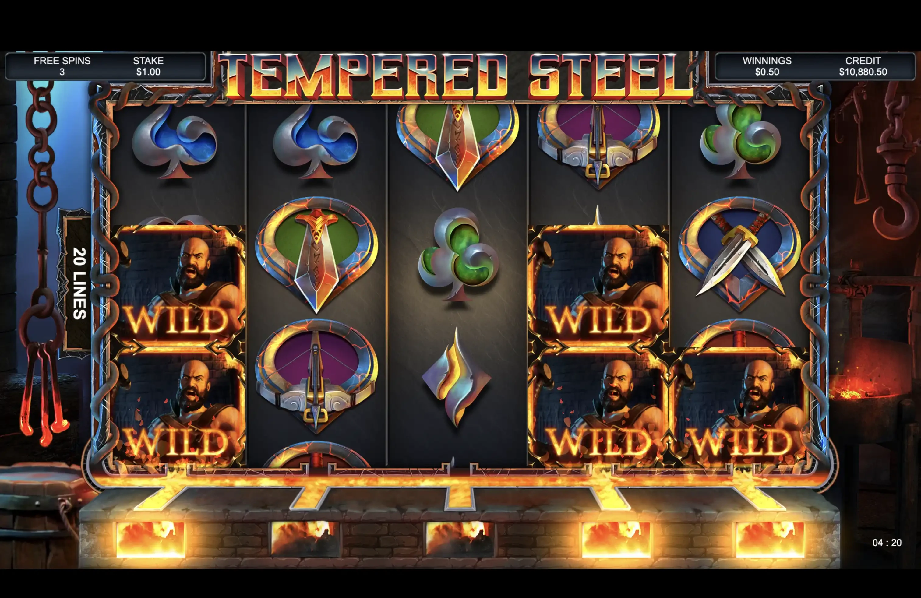 Explication de la fonctionnalité numéro 2 durant les parties bonus sur la machine à sous Tempered Steel du provider Bulletproof Games en collaboration avec Yggdrasil Gaming