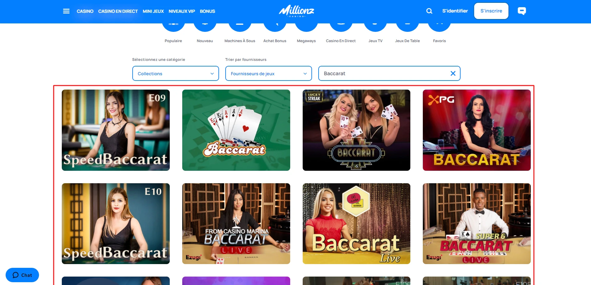 Millionz casino page accueil