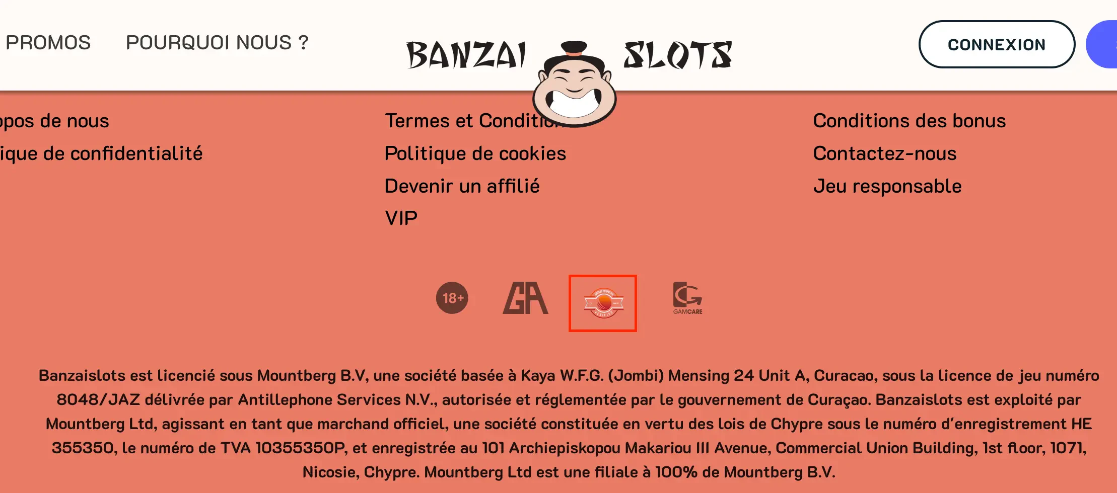 banzai slots licence