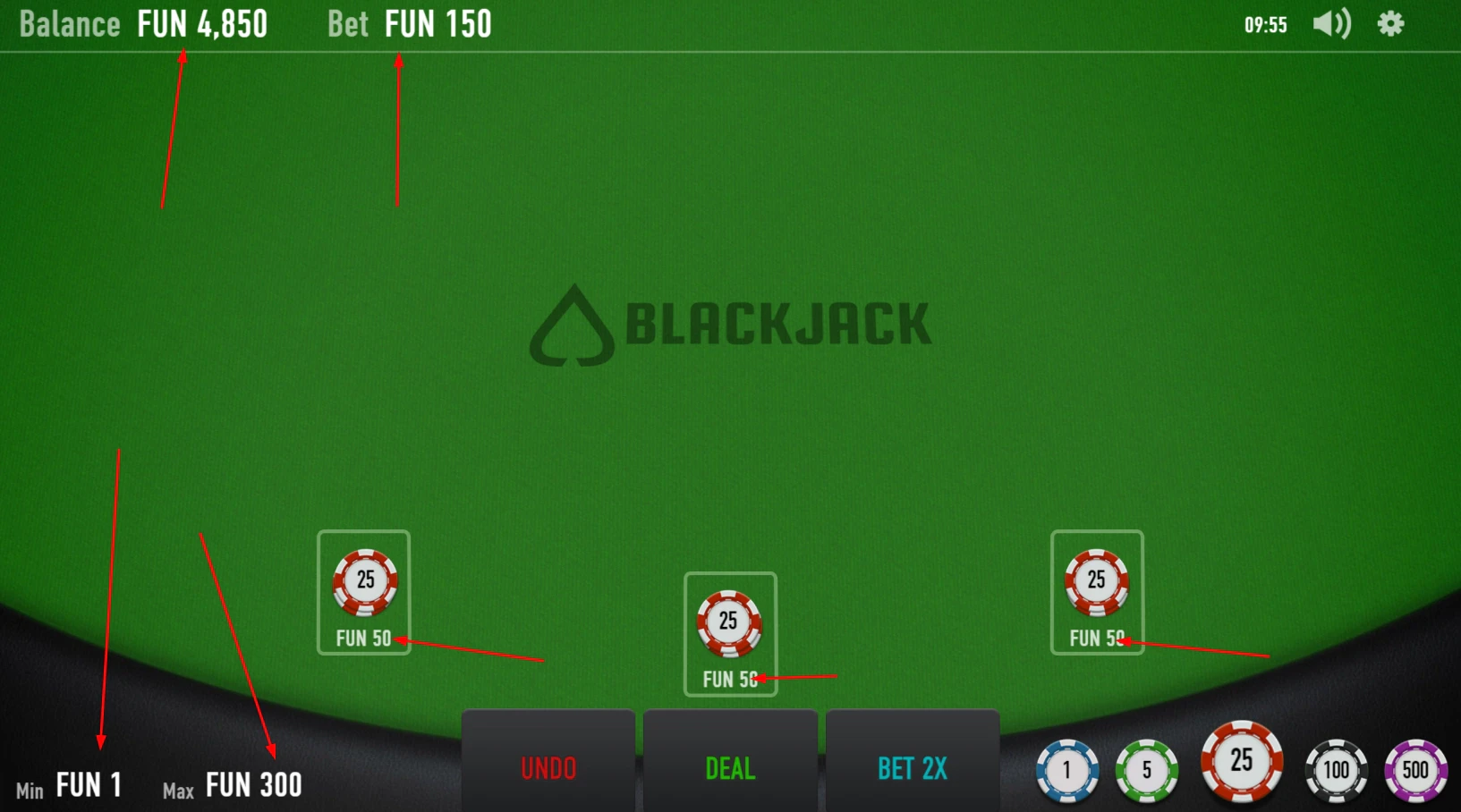 Jouer gratuitement au blackjack