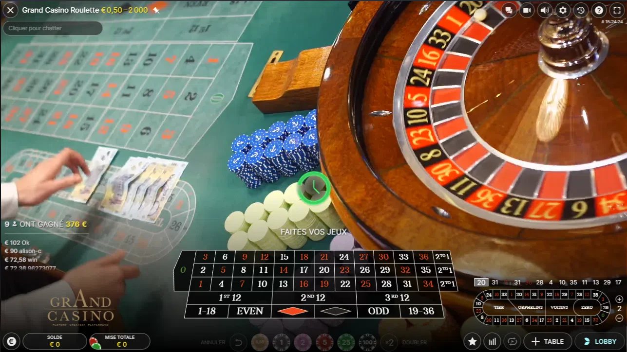 Grand Casino Roulette en direct