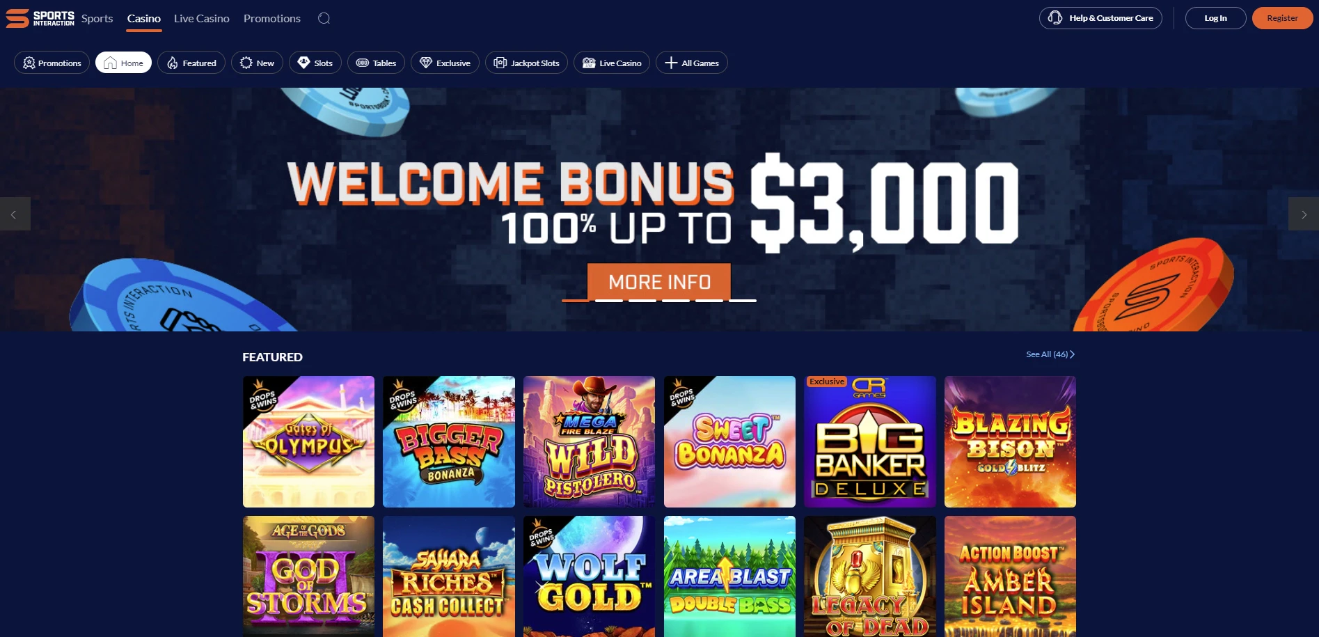 SIA Casino Home Page
