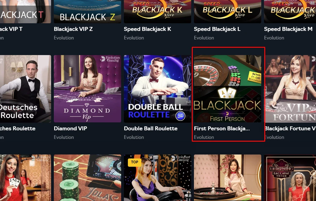 N1 Casino First Person Blackjack
