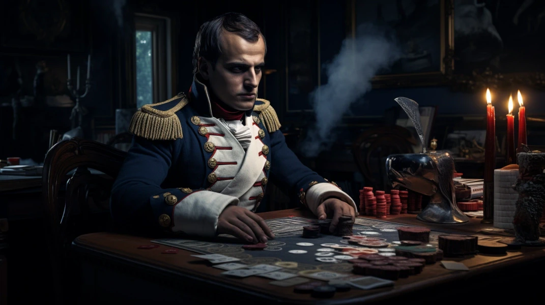 Napoleon playing Blackjack