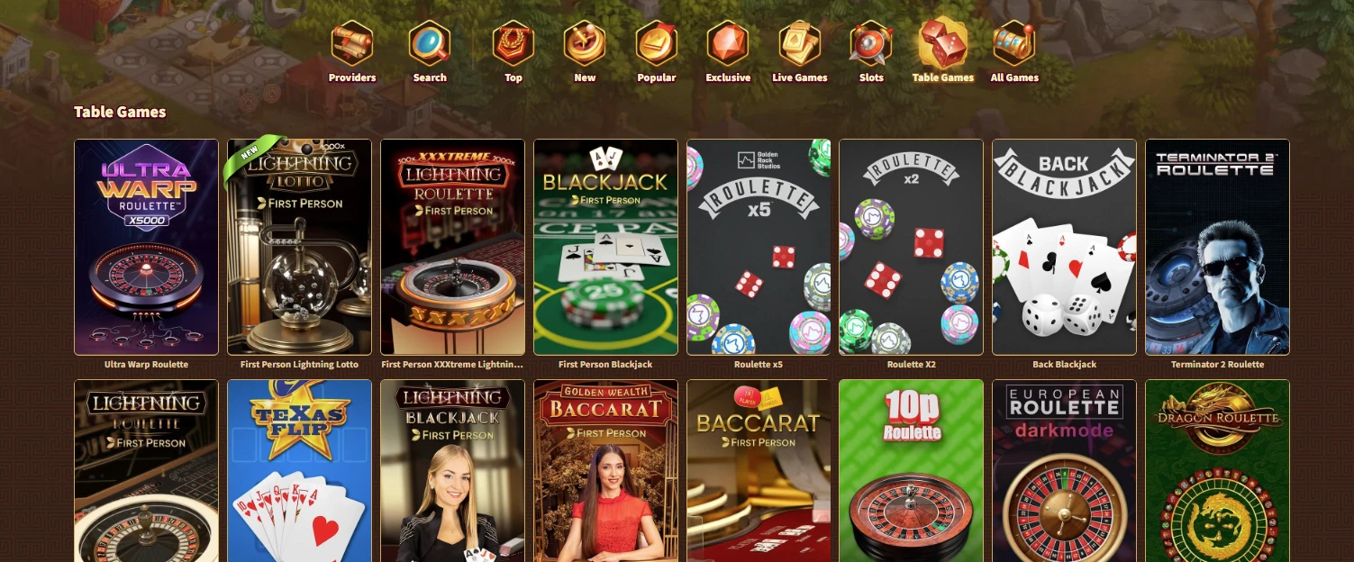 MyEmpire Casino Table Games
