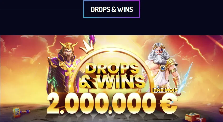 Drops & Wins tournois