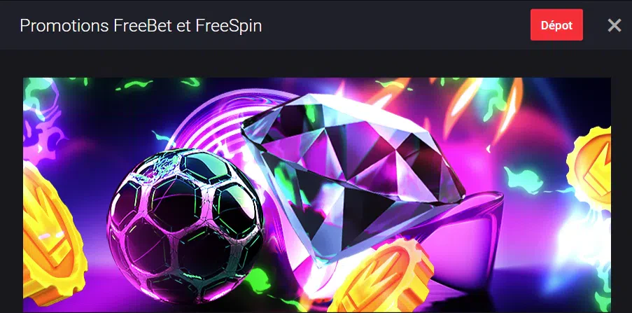 Promotions free bet et free spins