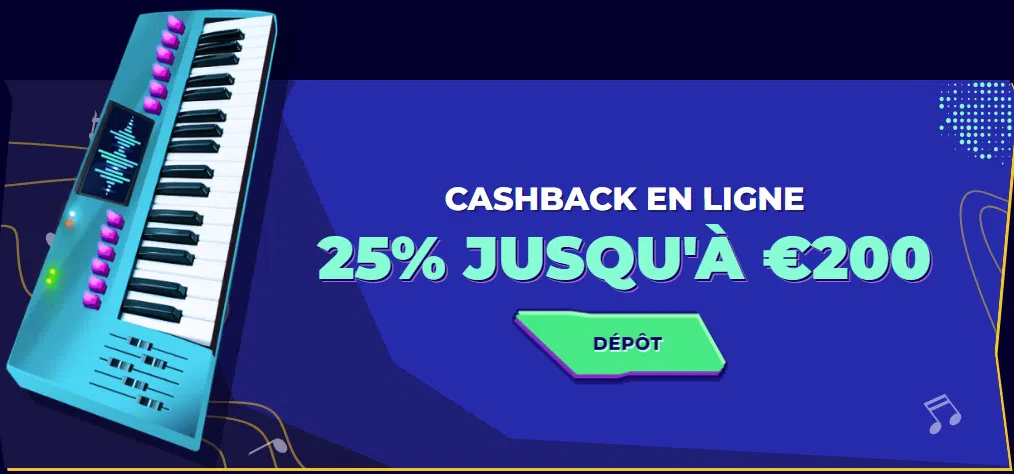 Cashback 25% jusqu'à 200€